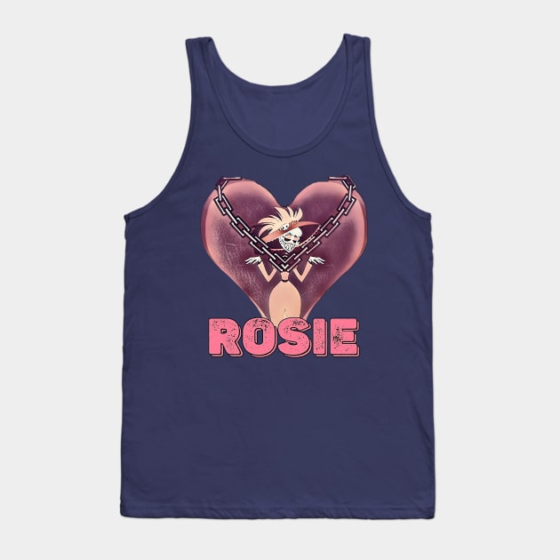 Beautiful Hazbin Hotel Rosie With Lovely Heart And Iron Chain Tank Top by Pharaoh Shop